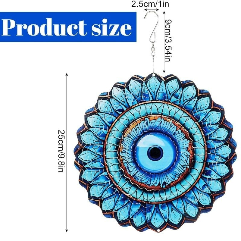3D Colorful Wind Spinner Hanging Metal Flowing Rotating Decor Gift