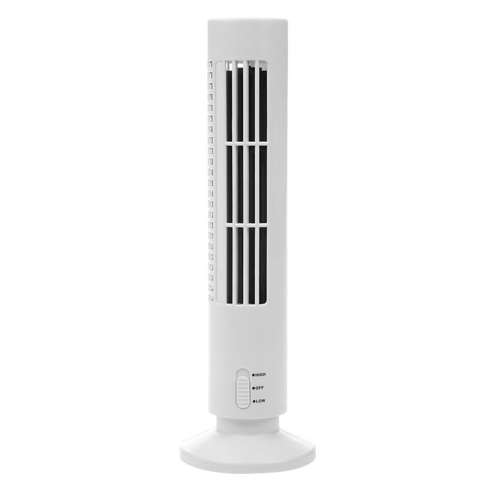 LED Tower Fan Bladeless Cooling Fan 2 Gear Speed for Living Room Bedroom Office
