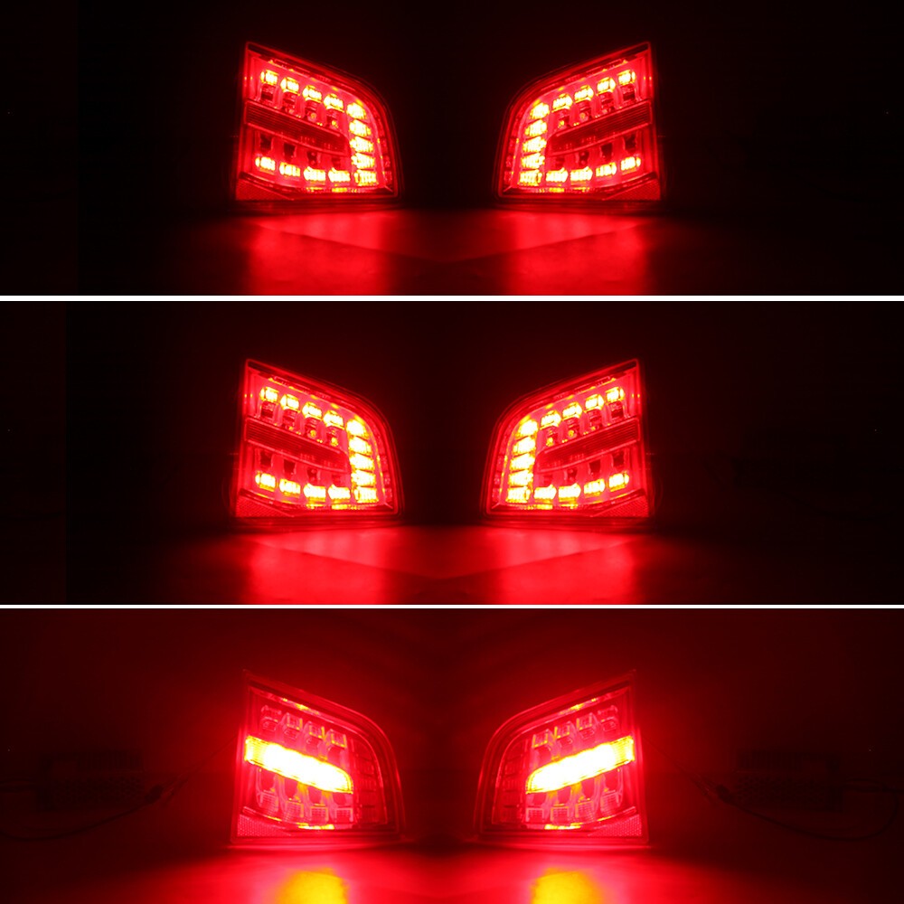 For Audi A6 C6 2009-2011 Sedan Set of 4 Outer Inner Tail Light Rear Brake Lamp
