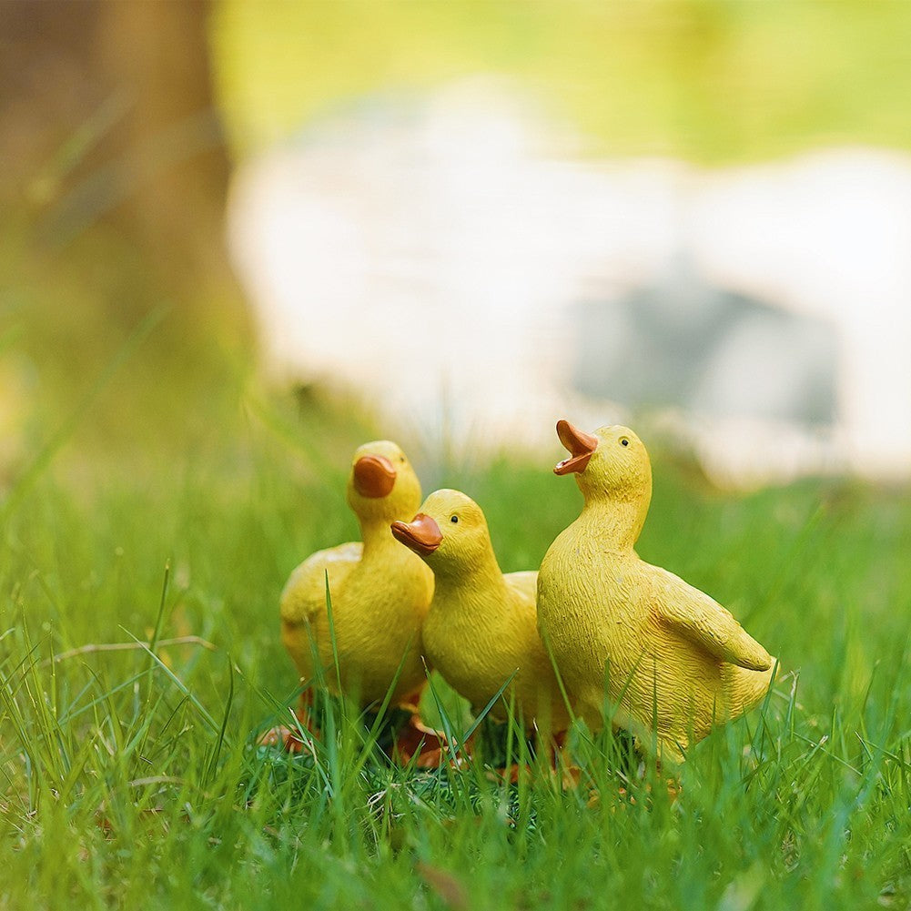 Cute Duck Statues for Garden and Home Decor Waterproof Resin Ornaments