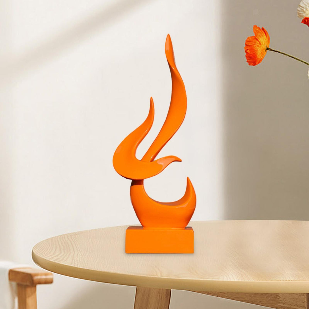 Abstract Flame Statue Sculpture Ornament for Entryway