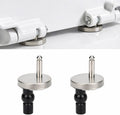 Toilet Seat Hinges 2PC Universal Replacement Fittings Chrome Silver Bathroom
