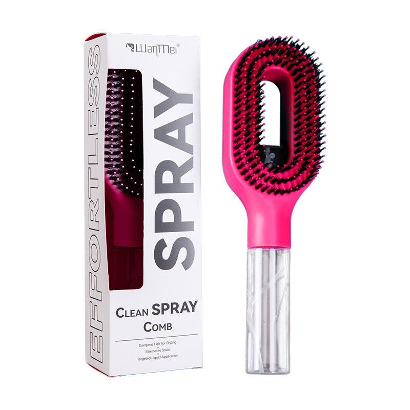 Hair Brush with Water Spray, 2-in-1 Detangling Tool for Frizz Control