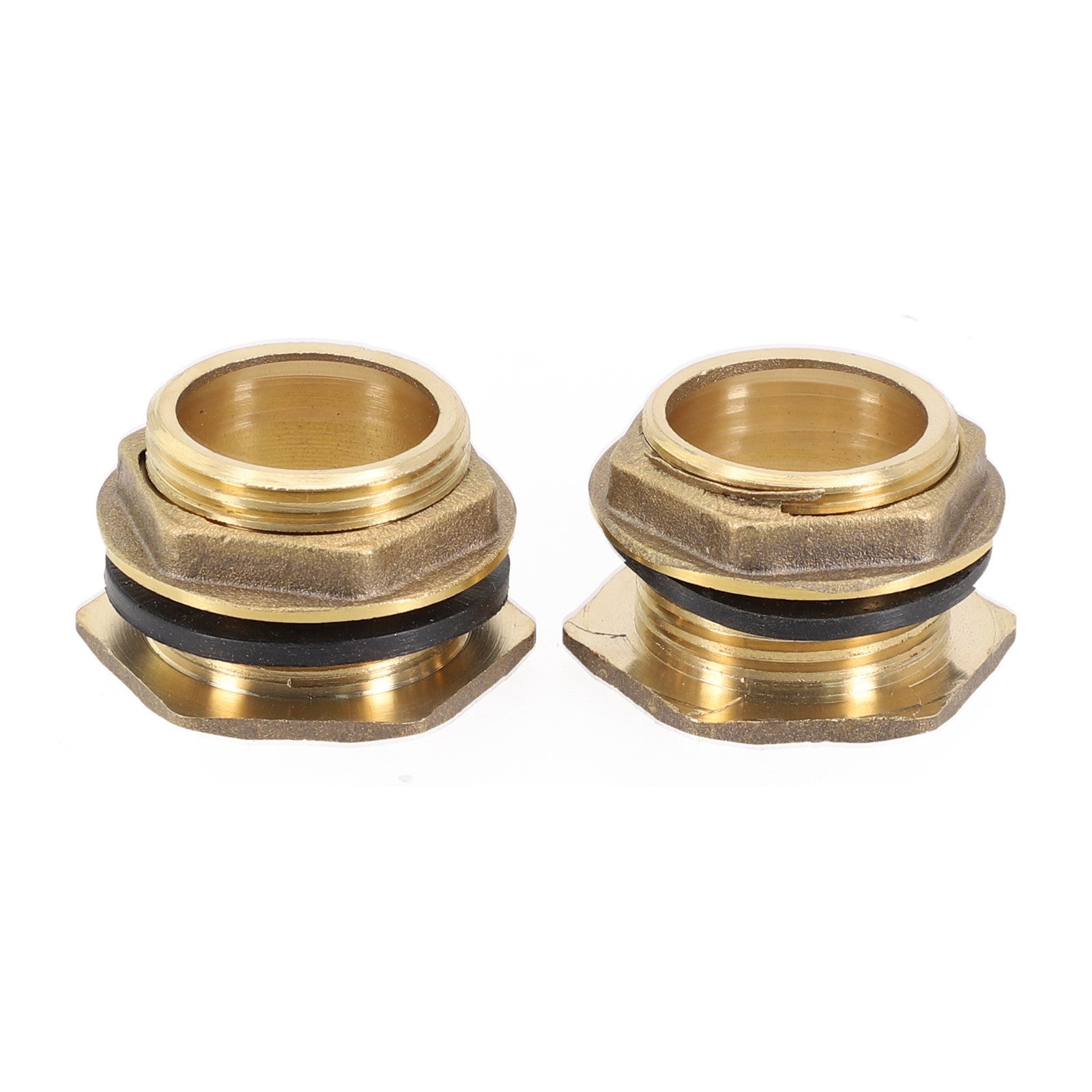 2x Water Butt Water And Connector Brass Bib Tap With Click Lock Fitting