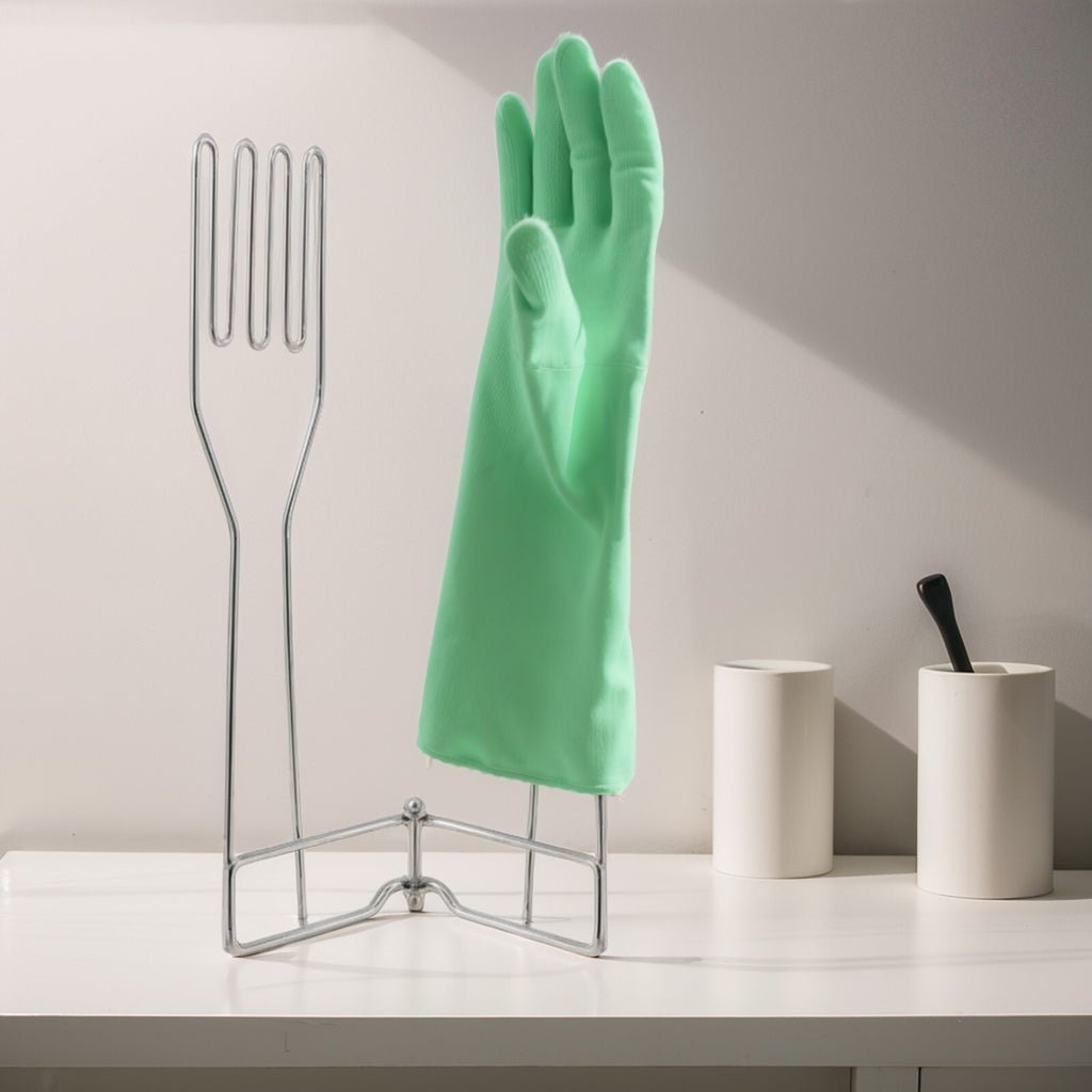 Metal Kitchen Rubber Gloves Racks Drain Towel Organizer Holders Rack Supplies