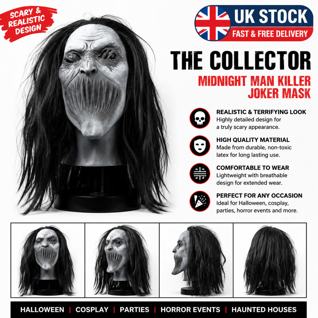 The Collector The Midnight Man Killer Joker Masks Halloween Demon Mask Props UK