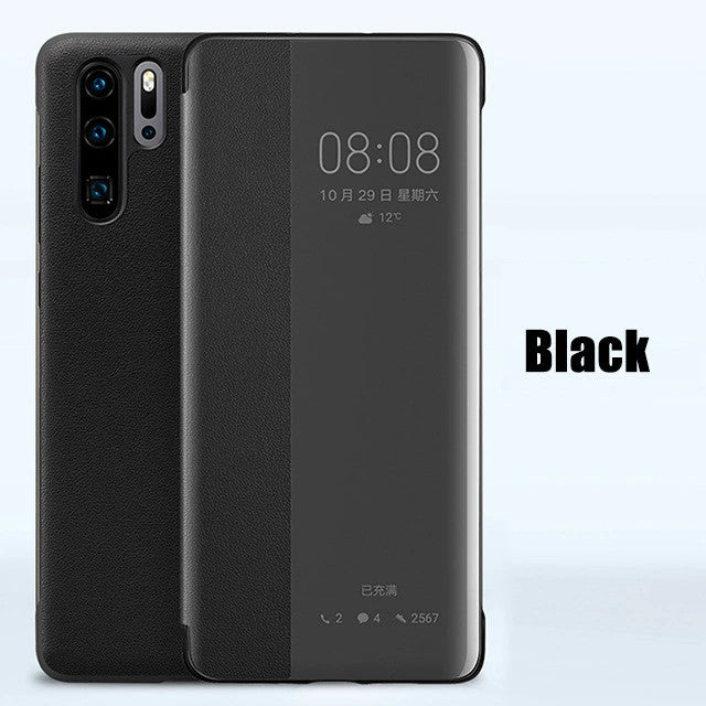 For HUAWEI P30 Pro Protective Case Smart View Window Leather Flip Cover