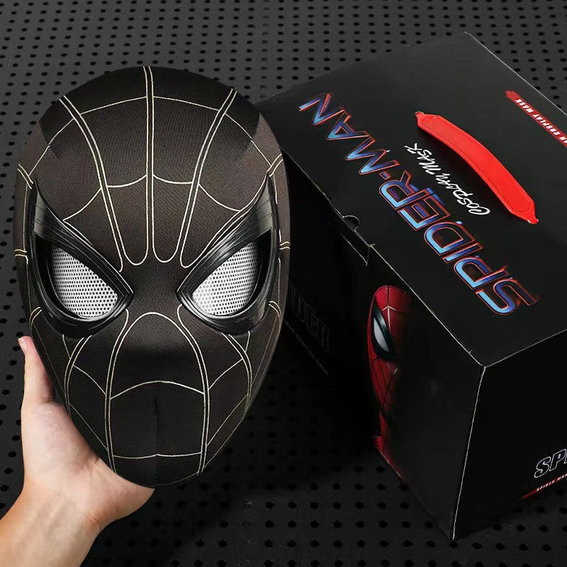 Spiderman Mask with Ring Remote Control Eye Closing Blinking Eyes Helmet Cosplay