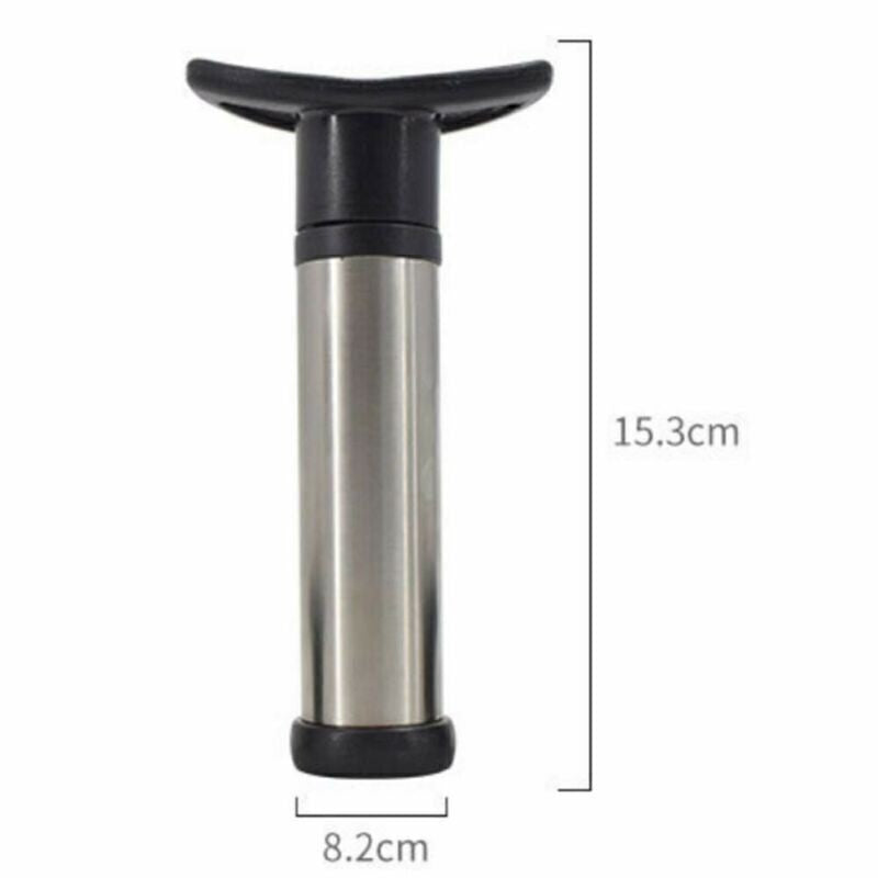 Vacu Vin Wine Saver Pump with 4 x Vacuum Sealer Bottle Stoppers Stainless Steel