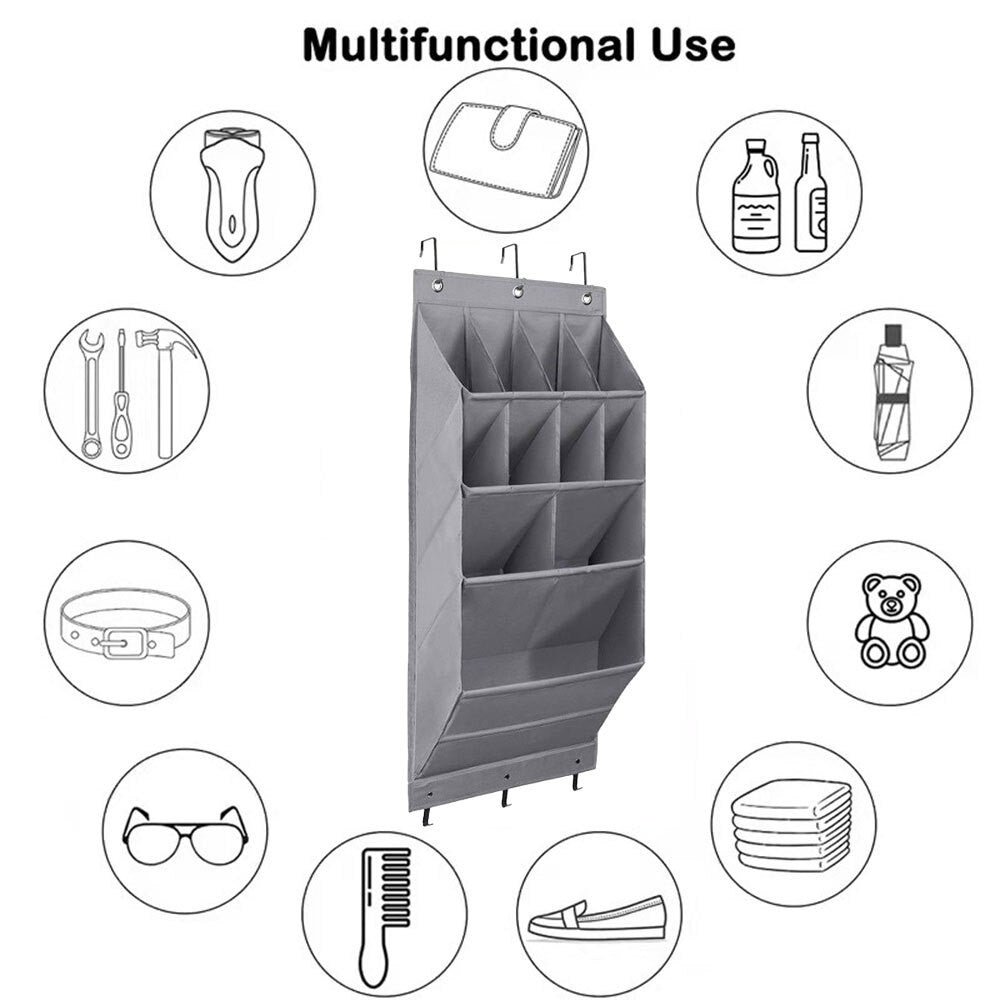 11 Pocket Shoe Holder Organiser Over The Door Hanging Shelf Rack Storage Hook UK