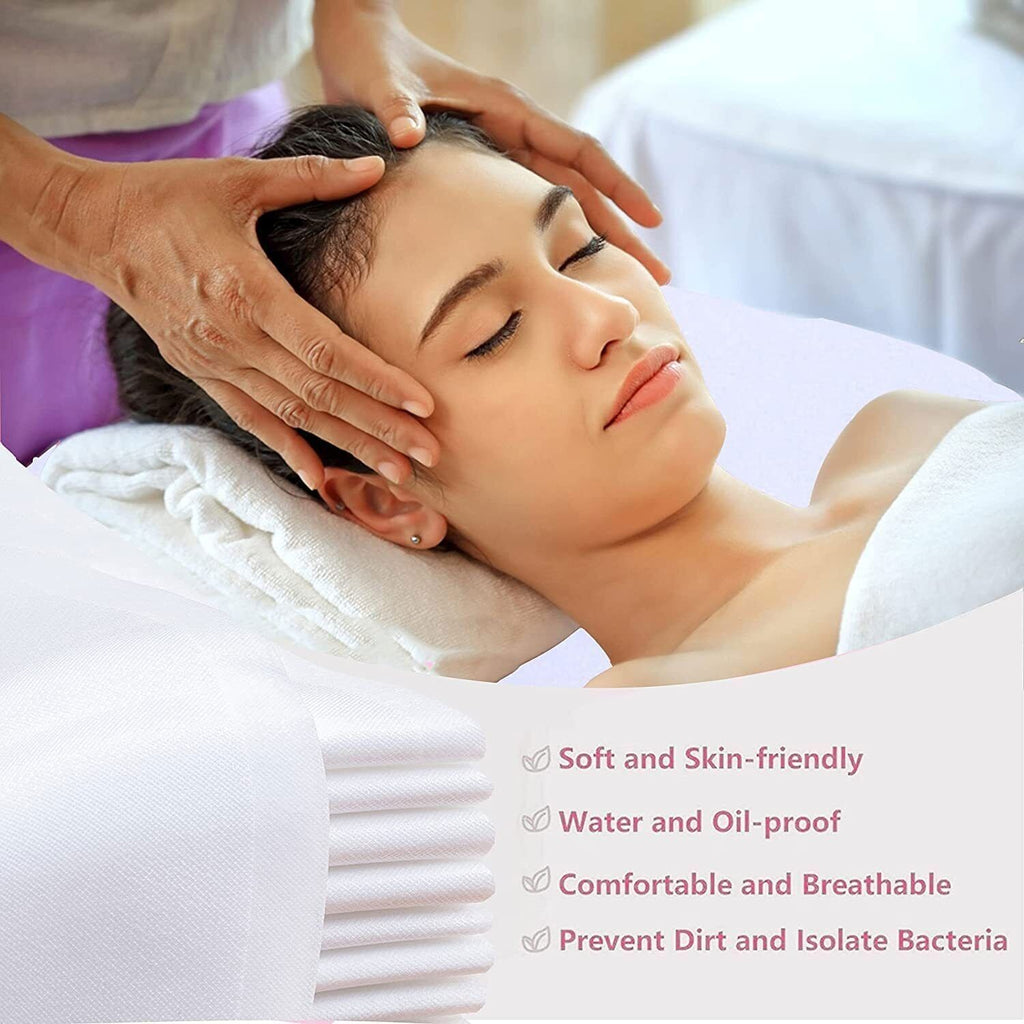 100Pcs Non-woven White Disposable Spa Massage Table Sheet Salon Beauty Bed Cover