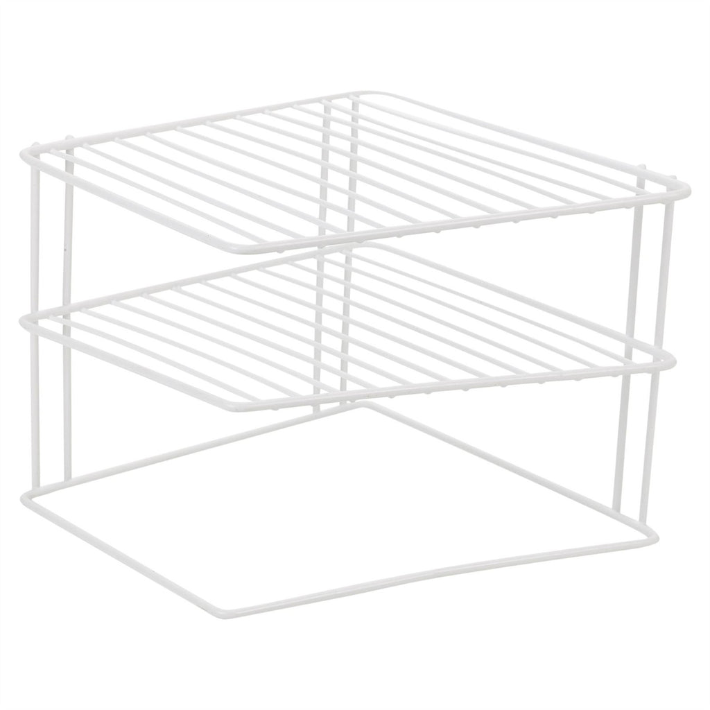 3‑Tier Kitchen Corner Plate Rack Metal Plate Stand Cupboard Bowl Dish Storage