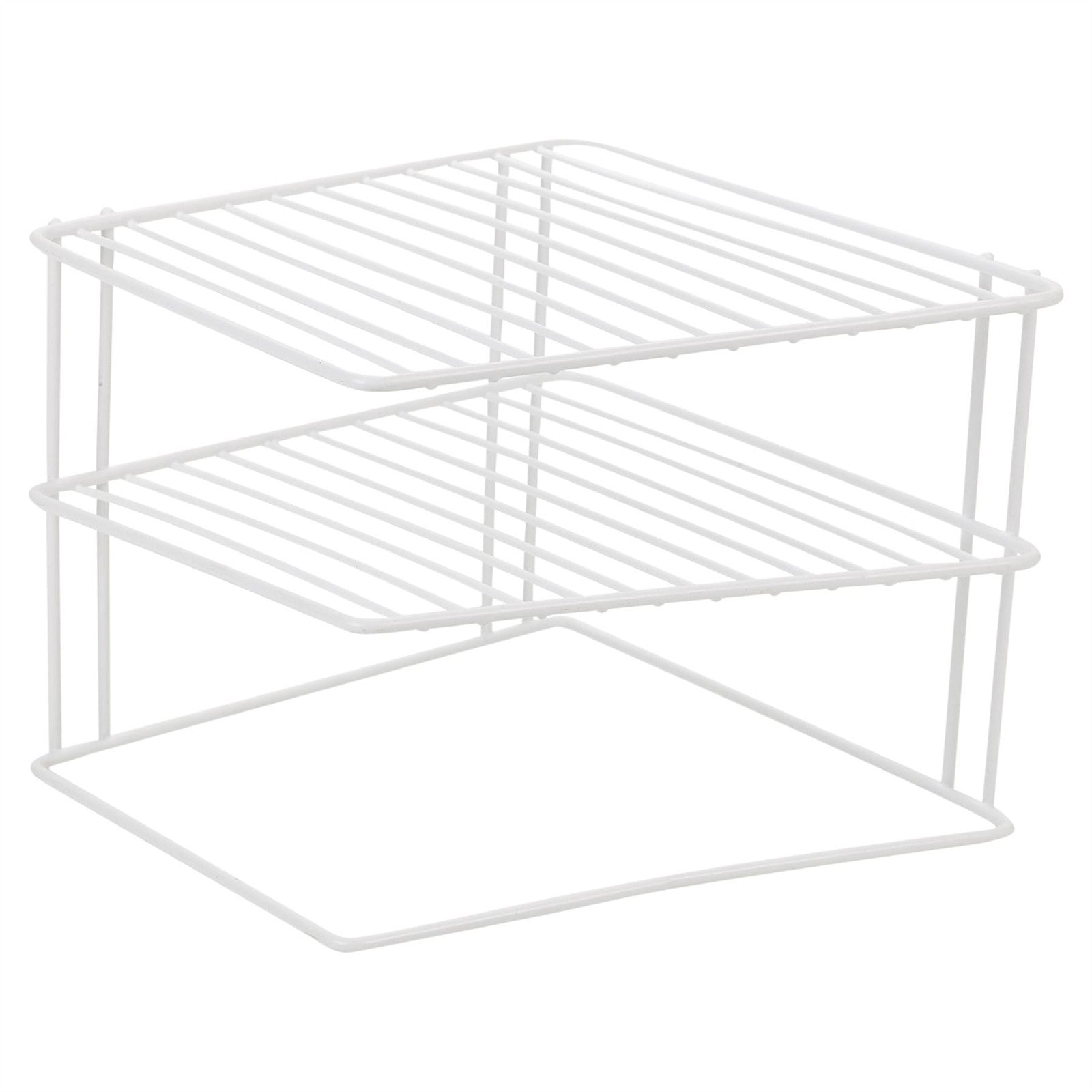3‑Tier Kitchen Corner Plate Rack Metal Plate Stand Cupboard Bowl Dish Storage