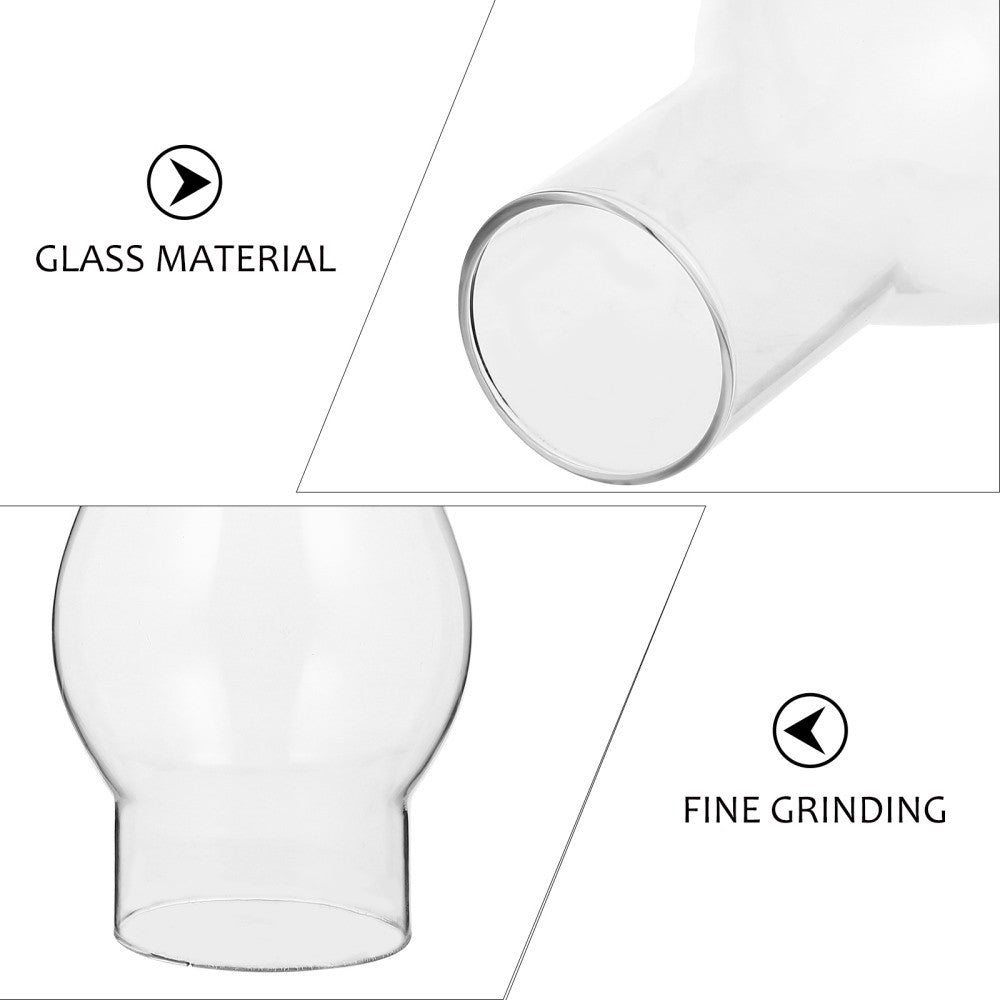 2pcs Clear Oil Lamp Chimney Glass Kerosene Lamp Chimney Glass Lamp Chimney Shade
