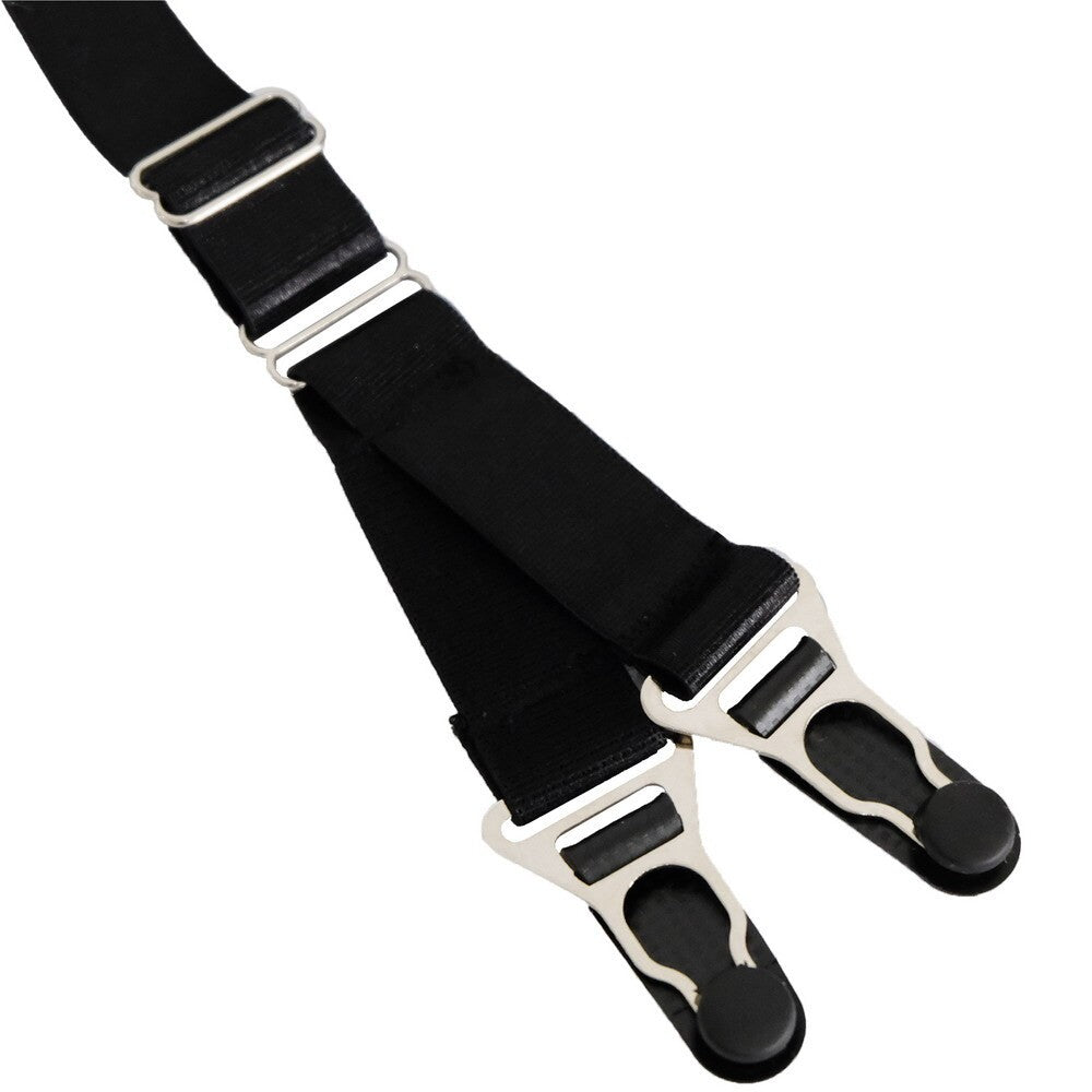 Luxallacki Stretchy Mesh 6 Straps Suspender Belt 12 Claws Plus Girdle Garter