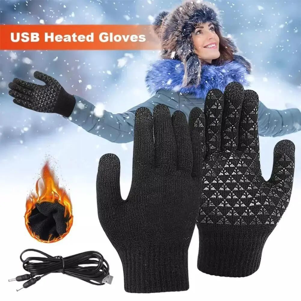 Electric Heated Gloves USB Rechargeable Insulated Warm Thermal Gloves Winter UK