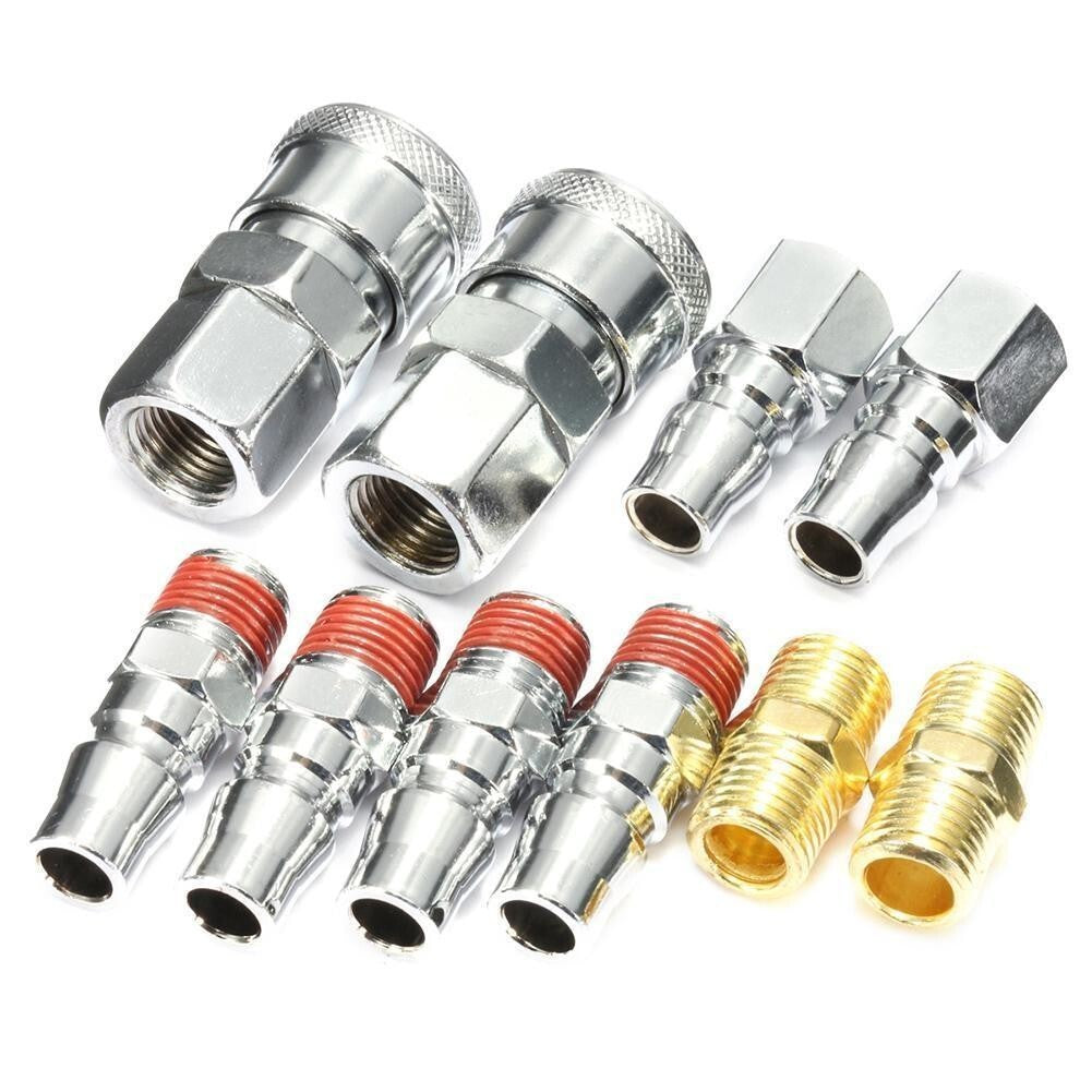 1/4'' Air Line Hose Compressor Fitting Connector Coupler Quick Release Parts