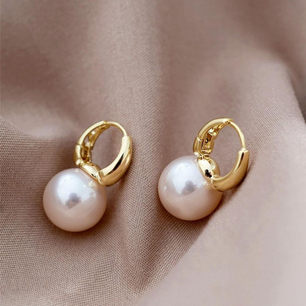Elegant VINTAGE French Creator Earrings  Faux Pearl Trend Versatile Earring•