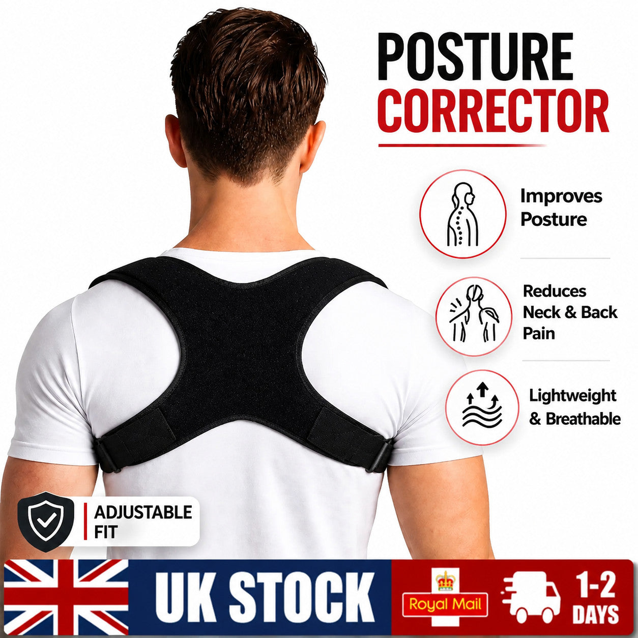 Posture Corrector Shoulder Support Belt Body Brace Belt Lumbar Adjustable Strap