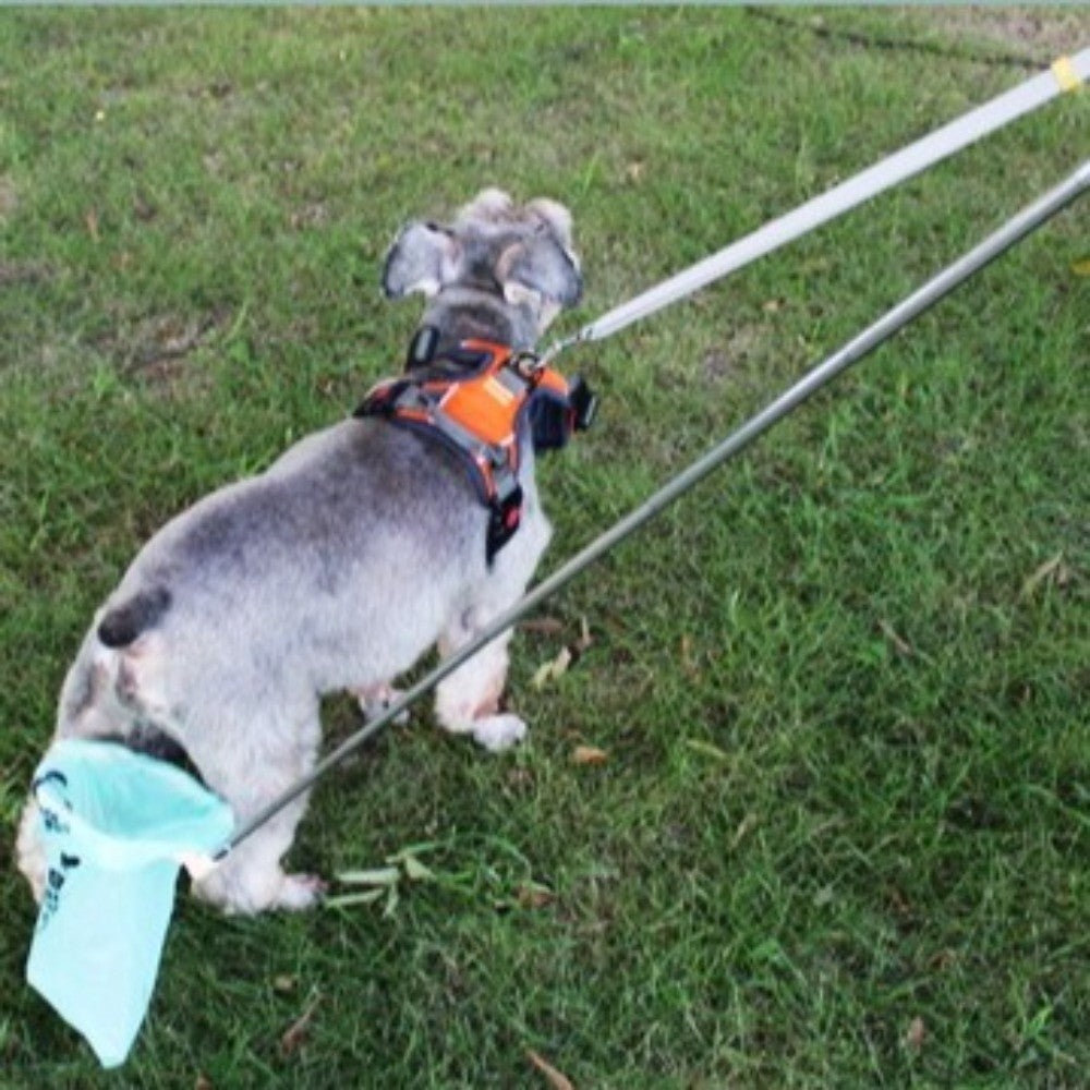 Foldable Pet Poop Scooper Non-Contact Portable Dog Poop Catcher Extendable