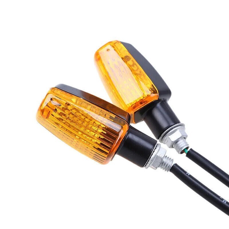 4x Universal Motorcycle Motorbike Turn Signal Indicators Light Lamp Amber UK