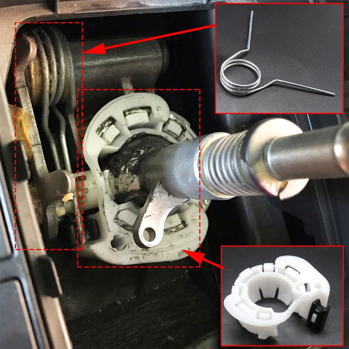 Manual Gear Selector Lever Shaft Gearstick Spring Bushing For VW Golf MK5 MK6