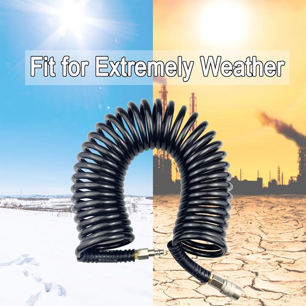 Air Compressor Tool Hose, OD8 X Id5Mm PU Spring Tube Air Pressure Hose Spiral
