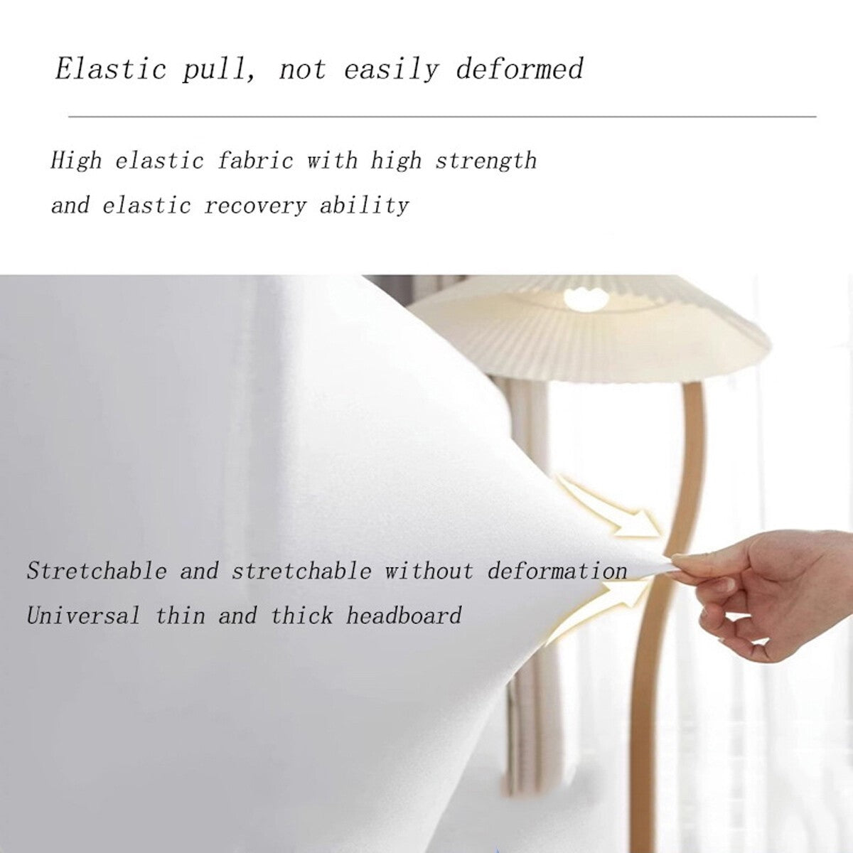 Thicken Padded Foam Headboard Cover Elastic Bed Head Backrest Protector UK