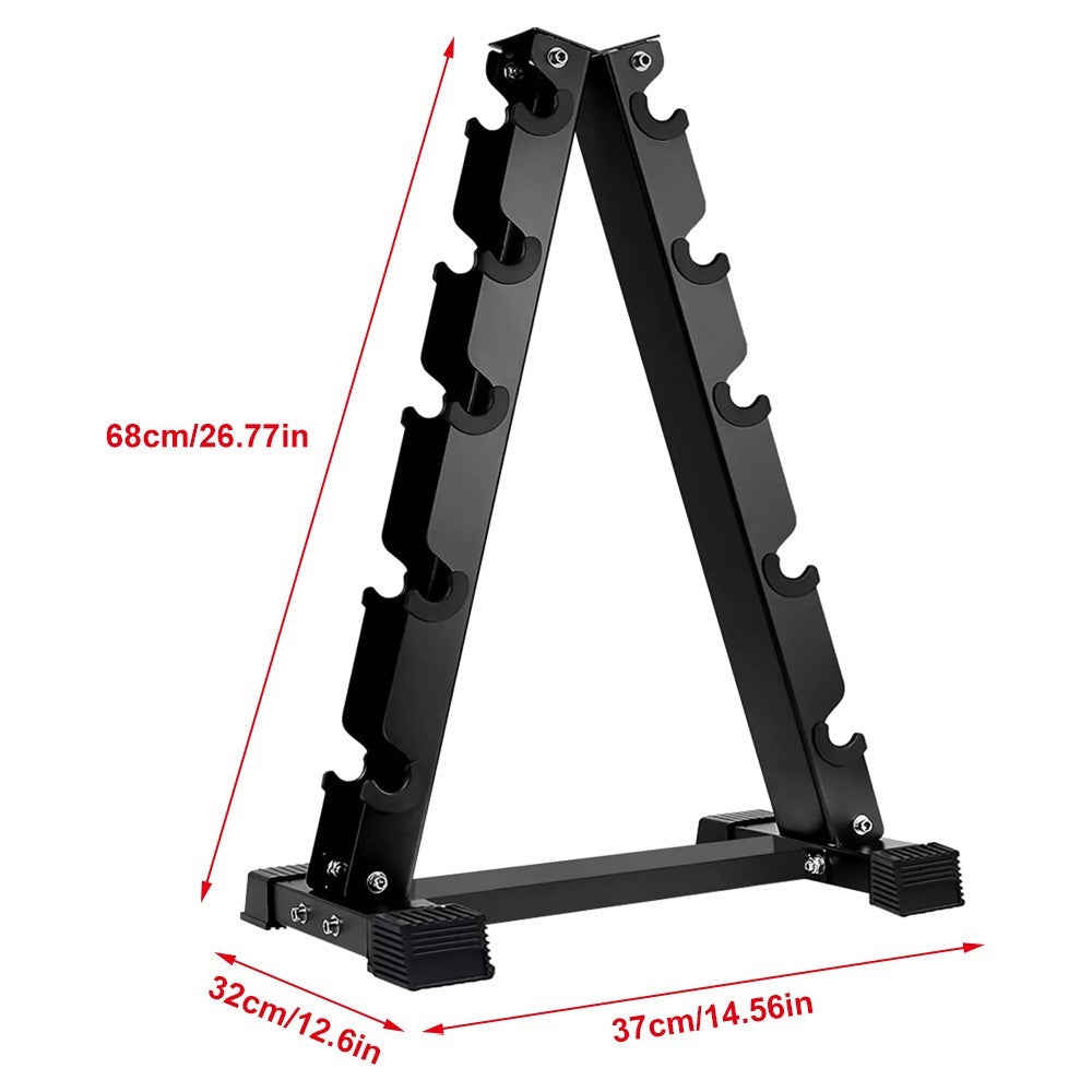 5 Tier Vertical Dumbbell Storage Rack Weight Stand Home Gym Fitness Storage UK