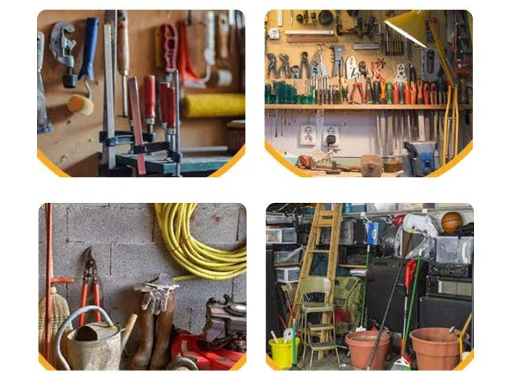 15pk Tool Hooks & Screws | Garage Garden Shed Wall Bike Hanging Storage Utility