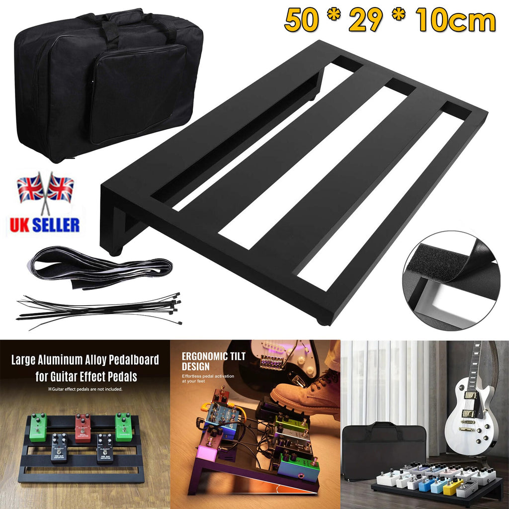 Large Size Guitar Effect Pedal Board Aluminum Alloy Pedalboard with Carry Bag