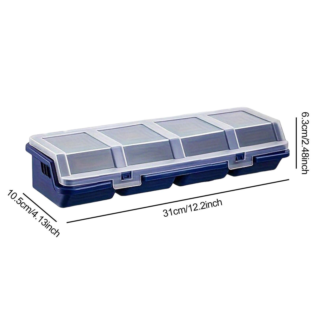 Set of 4 screw storage boxes with lids, 4 compartments, for nails, screws and.*