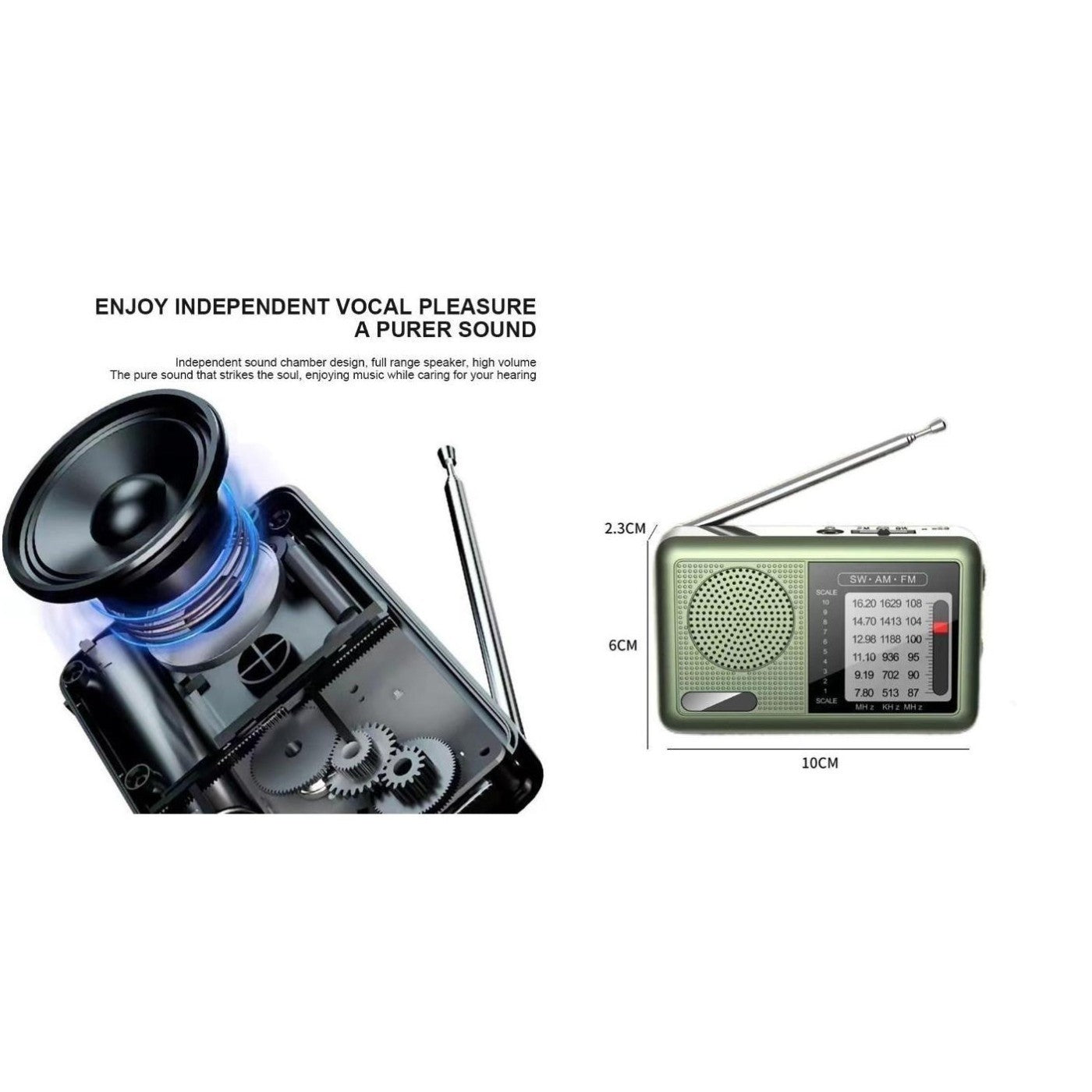 Compact Rechargeable Multi Band Radio AM FM SW Ideal For Travel And Leisure
