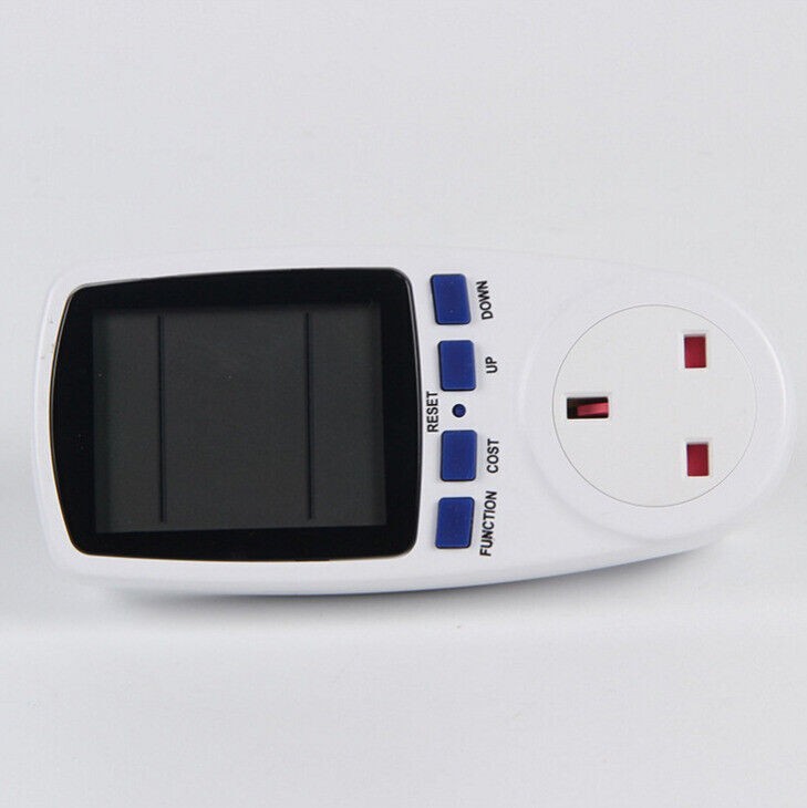 Electricity Usage Monitor Power Consumption Meter UK Plug In Watt Kwh Analyser