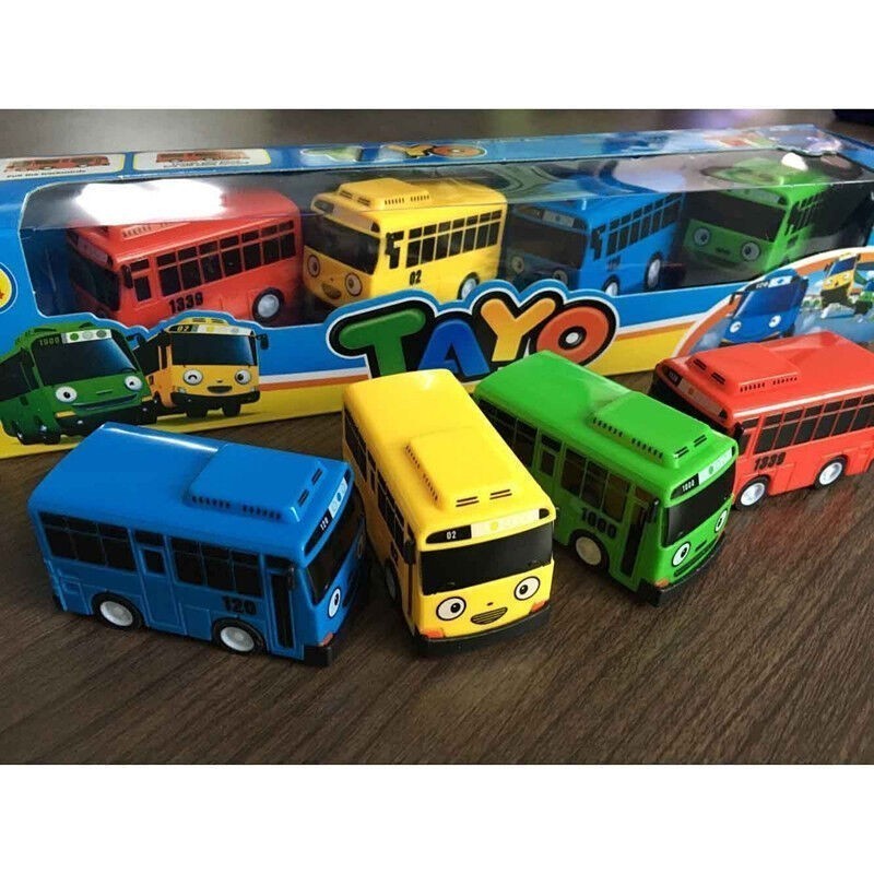 4 pcs Cars Toy The Little Bus TAYO Friends Special Set Tayo Rogi Gani Rani Mini