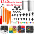 1240Pcs Car Body Trim Clips Plastic Push Pin Rivet Screw Panel Fastener Interior