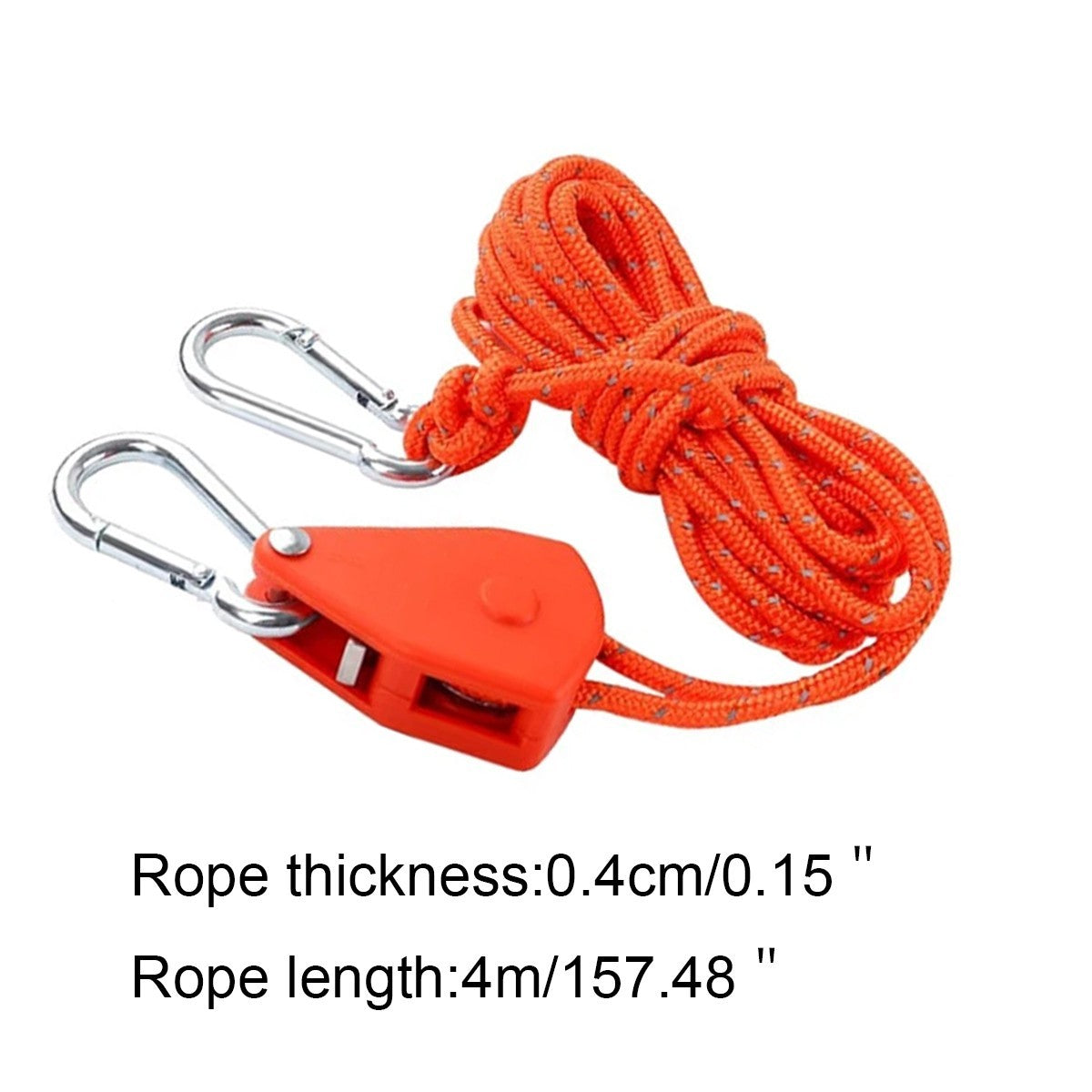 4Pcs Adjustable Camping Ratchet Pulley Tent Guide Rope Guy Line Tensioner 4M