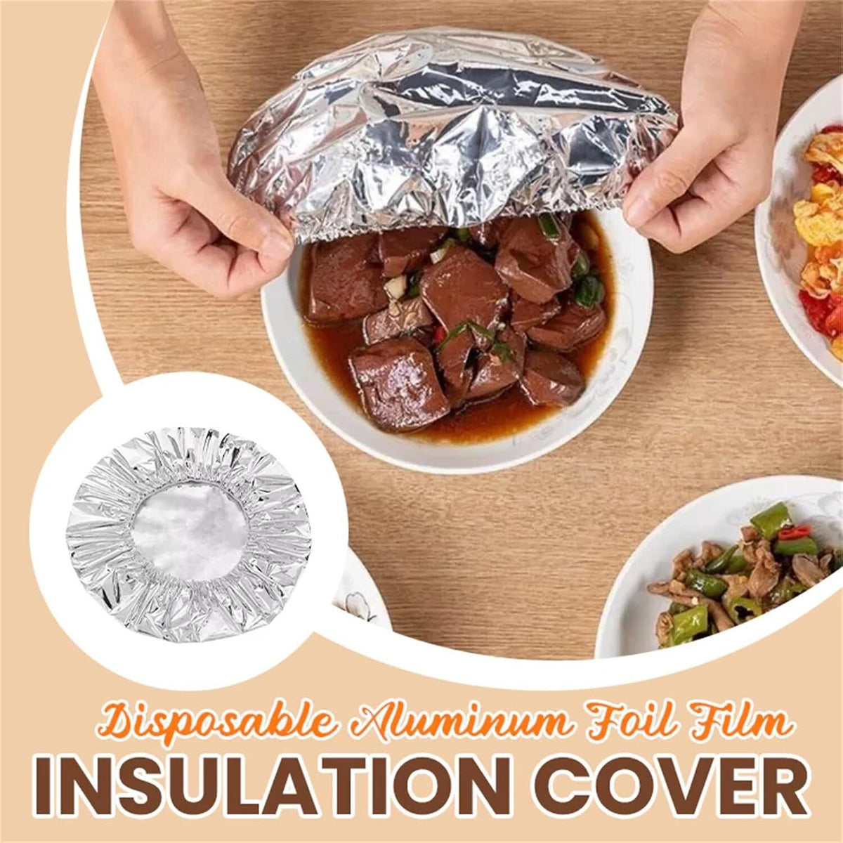 Reusable Aluminum Foil Food Covers: Heat-Insulating, Freshness-Preserving