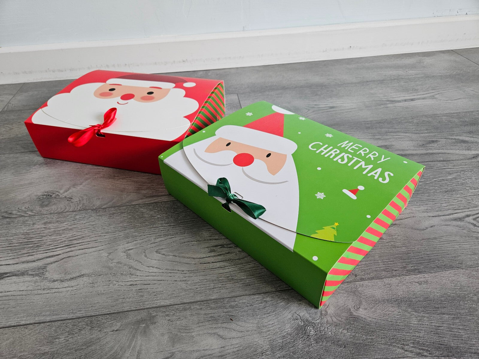 5PCS New Blank Christmas Gift Box, Red, Green, Xmas, Santa