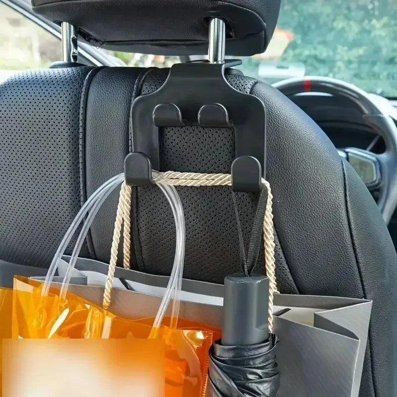 2PCS Universal Car Headrest Hook Phone Holder Back Seat Hanger Storage Organizer