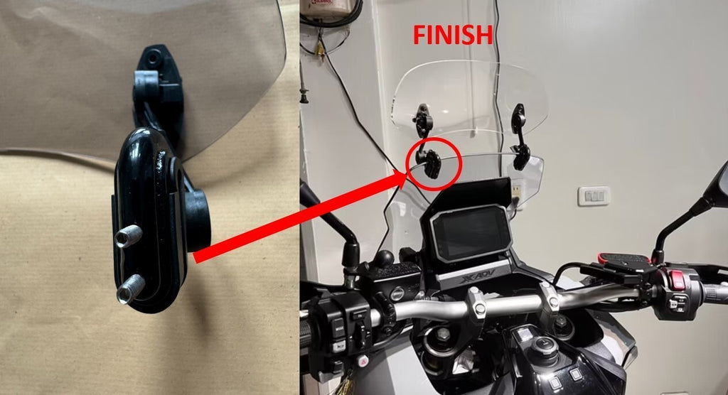 Motorbike Motorcycle Clip On Windshield Wind Screen Deflector Extension Spoiler