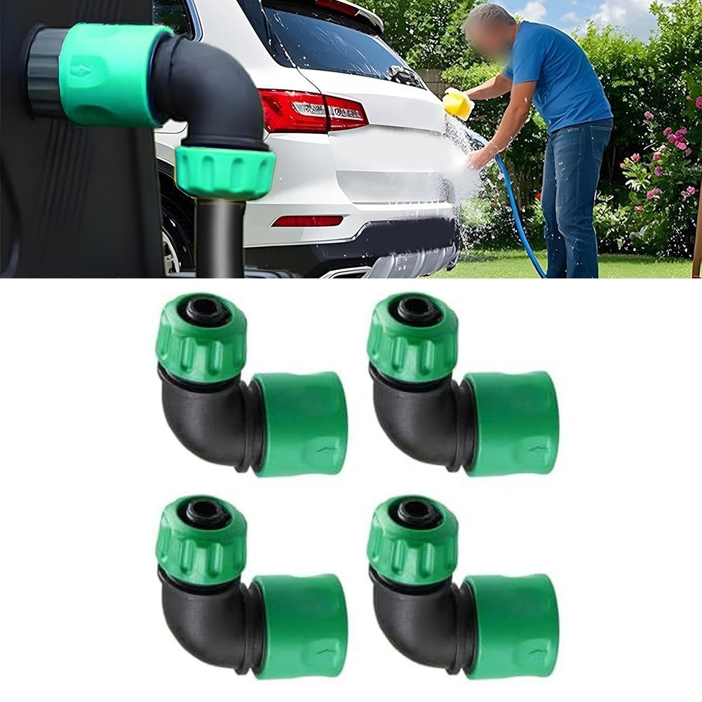 Garden Hose 90 Degree Coupling Connectors 4 pcs ABS for 1/2 inch Inner Diameter