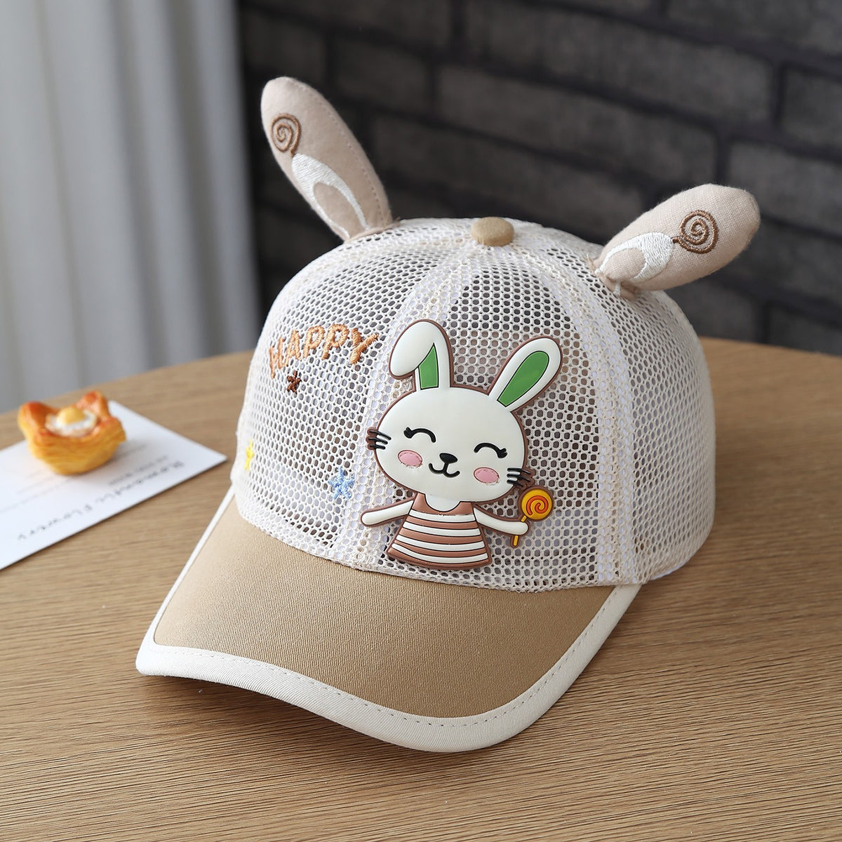 Children's Candy Rabbit Cute And Fashionable Net Scarf Baseball Cap For...