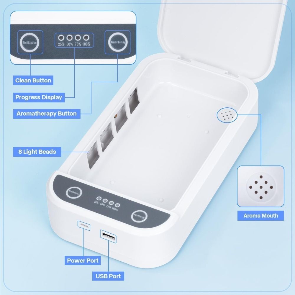 USB Powered UV Light Sanitizer Blue Light Beauty Tool Cleaner  Manicure Tools