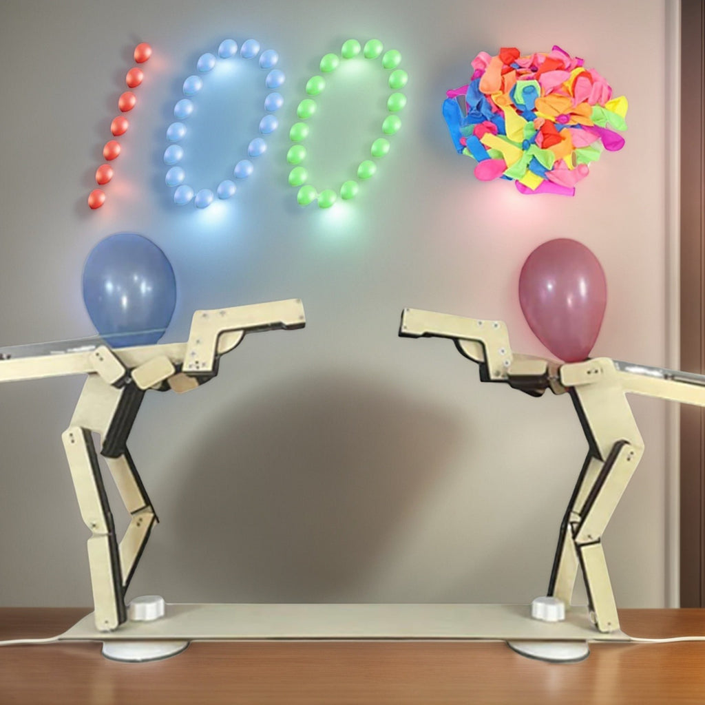 Shooting Puppets Balloon Game Wooden Balloon Man Battle Handmade Toy New