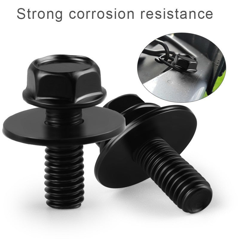40x Car Body Bolts Screw Fastener Fender M6-1.0x 16mm Long-10mm Hex-17mm Washer