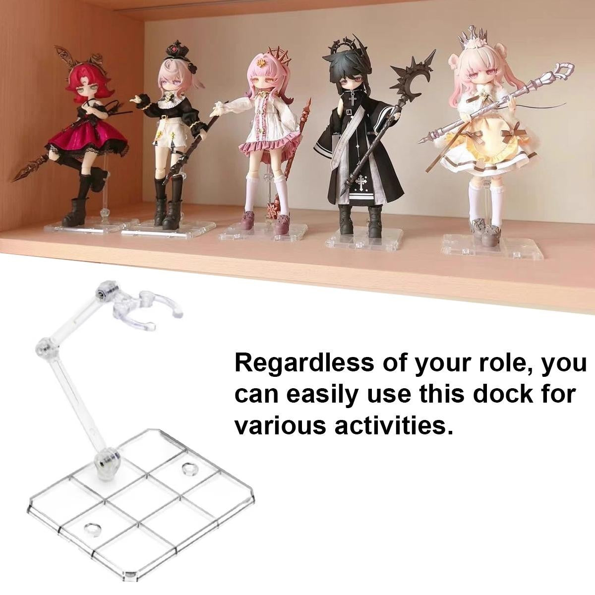 4x Toy Holder Action Figure Base Action Figure Display Stand Figure Bracket