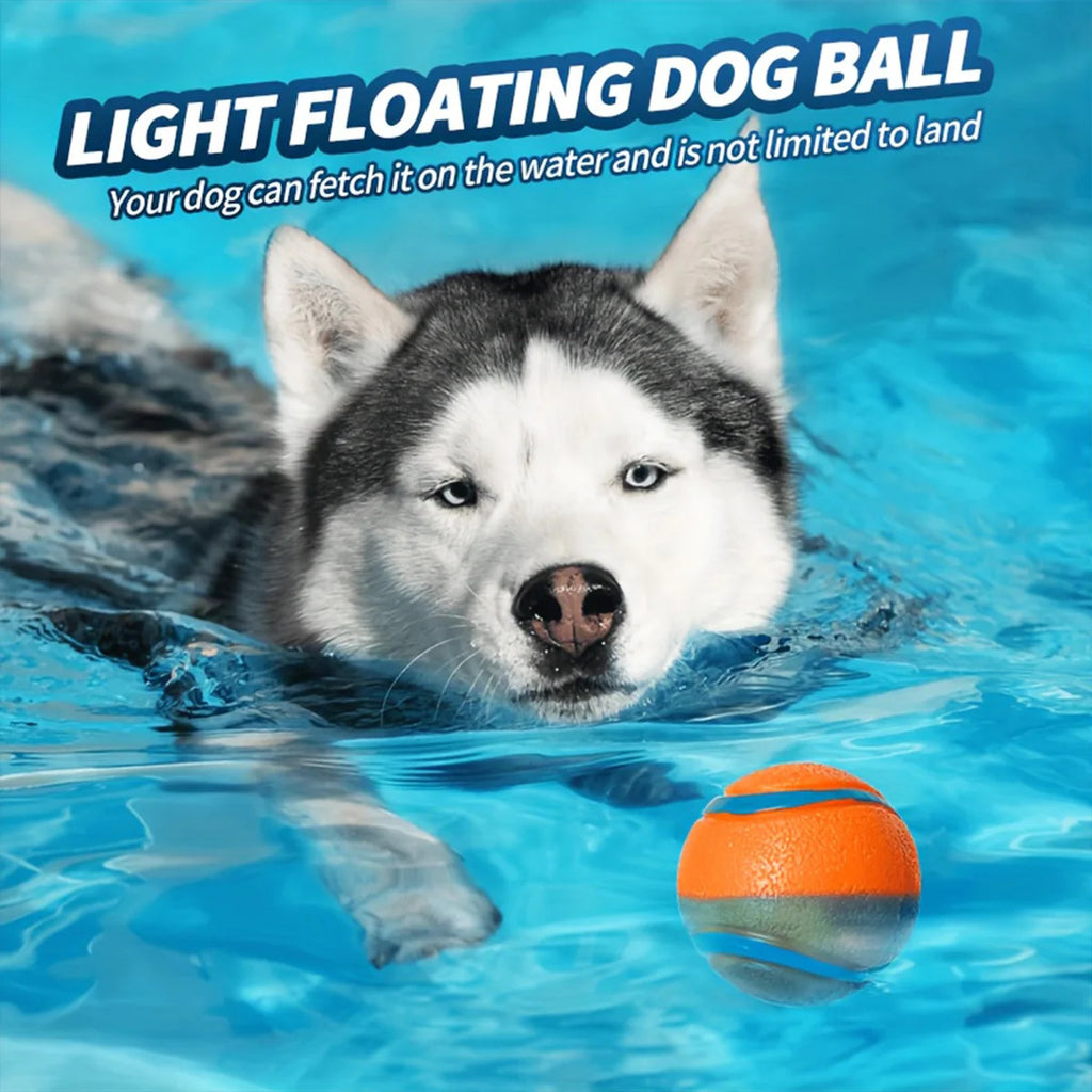 3 Pack Squeaky Dog Ball Toys Rubber Chew Balls Interactive Puppy Training Toy