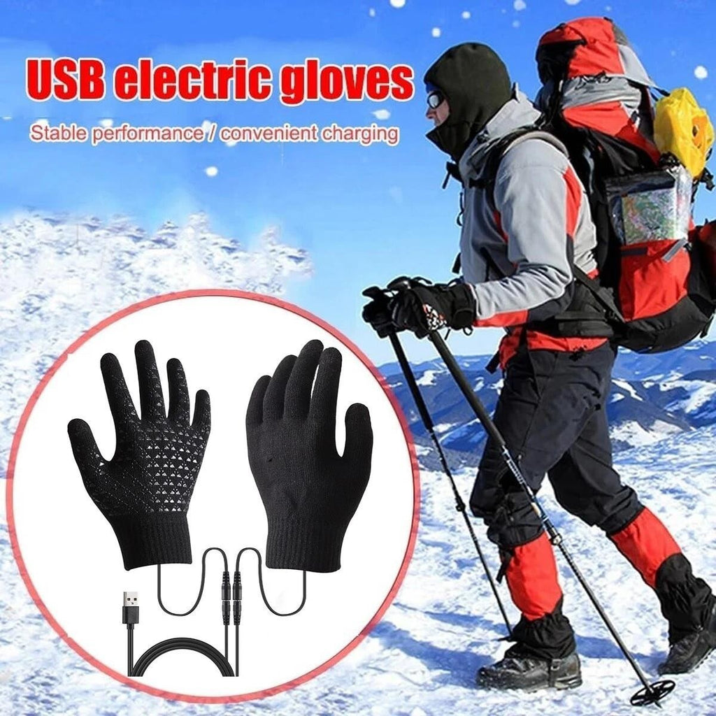 Electric Heated Gloves USB Rechargeable Insulated Warm Thermal Gloves Winter UK