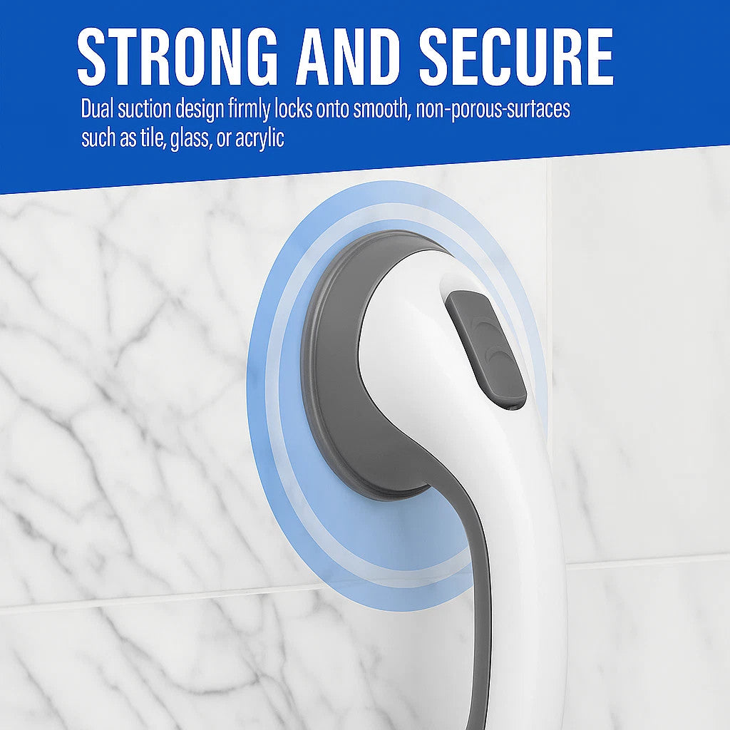 2 Pack Bathroom Suction Grab Rail Bar Handle Disability Shower Safety Support